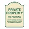 Signmission Private Property No Parking Unauthorized Vehicles Will Be Ticketed Towed at Owners E, TG-1824-23246 A-DES-TG-1824-23246 - alternate 1